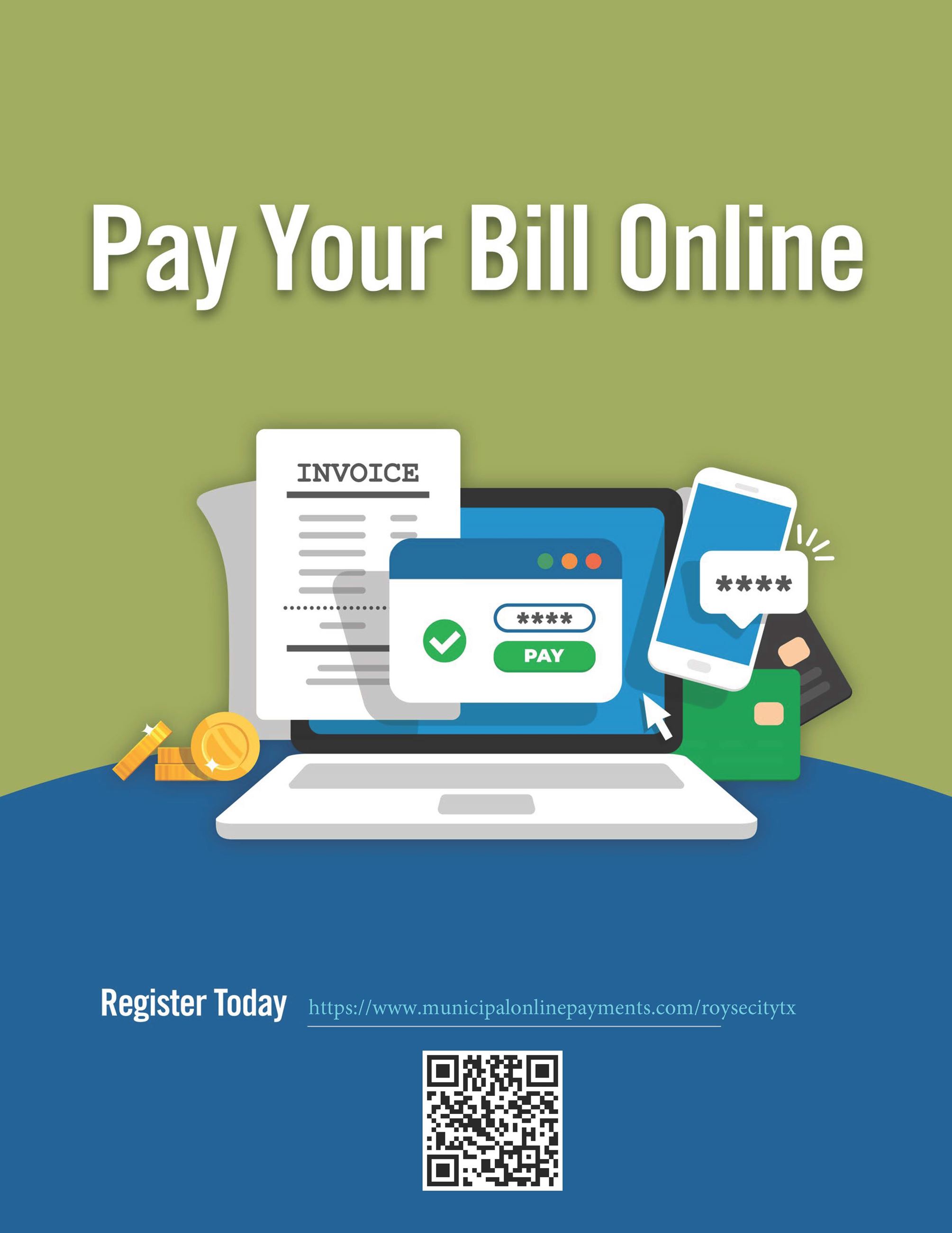 City of Royse City TX - Pay Your Bill Online- Door Sign